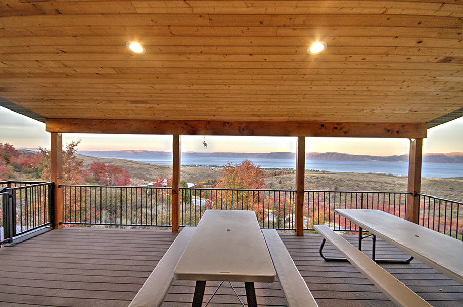 Sunrise Retreat Deck view of lake